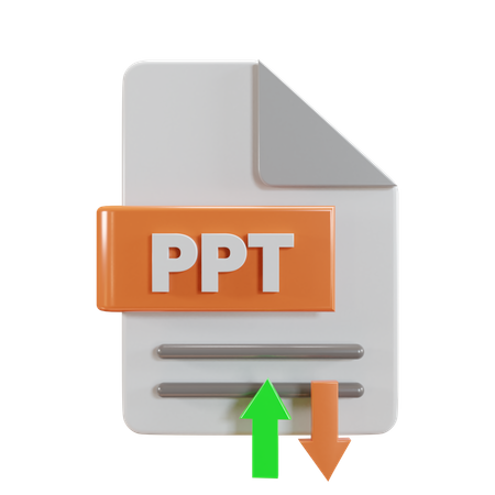 Transferencia de archivos ppt  3D Icon