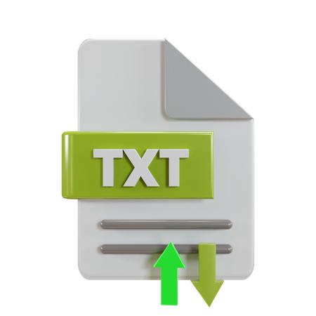 Transferencia de archivos de texto  3D Icon