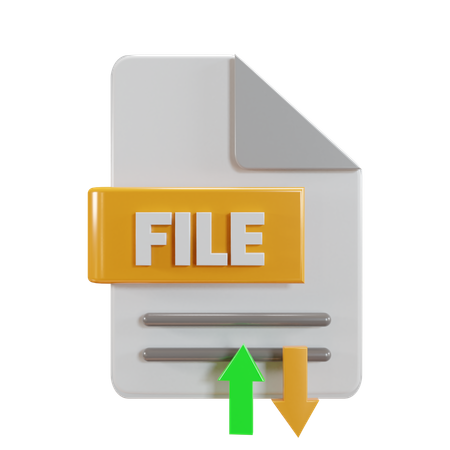 Transferencia de archivos  3D Icon