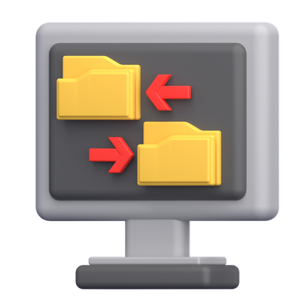 Transferencia de archivos  3D Icon