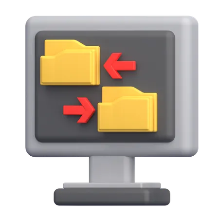 Transferencia de archivos  3D Icon