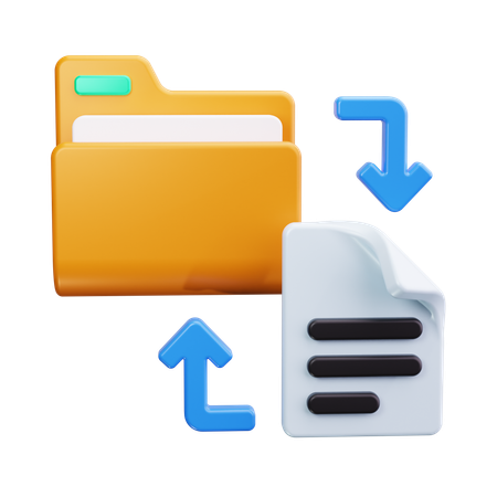 Transferencia de archivos  3D Icon