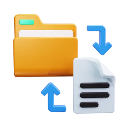 Transferencia de archivos  3D Icon