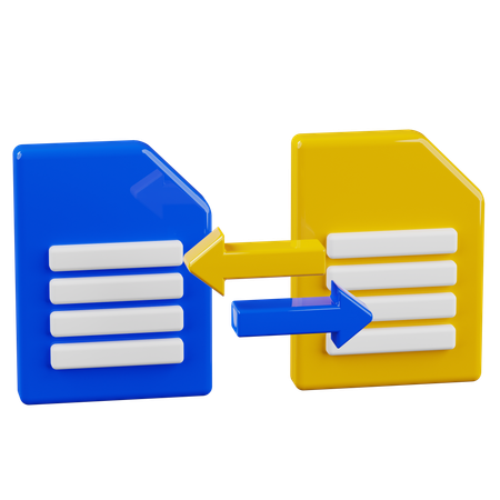 Transferencia de archivos  3D Icon