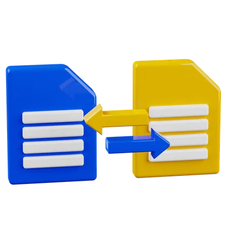 Transferencia de archivos  3D Icon