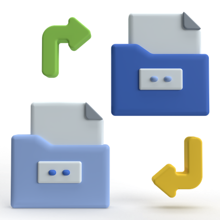 Transferencia de archivos  3D Icon