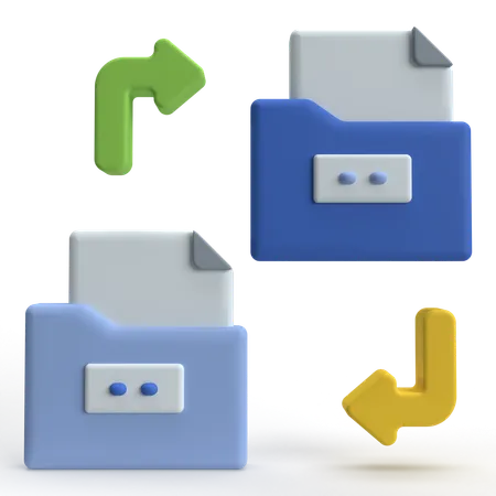 Transferencia de archivos  3D Icon