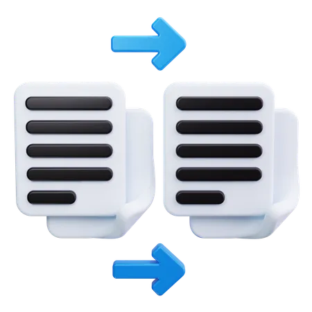 Transferencia de archivos  3D Icon