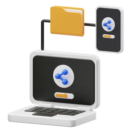 Transferencia de archivos  3D Icon