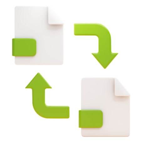 Transferencia de archivos  3D Icon