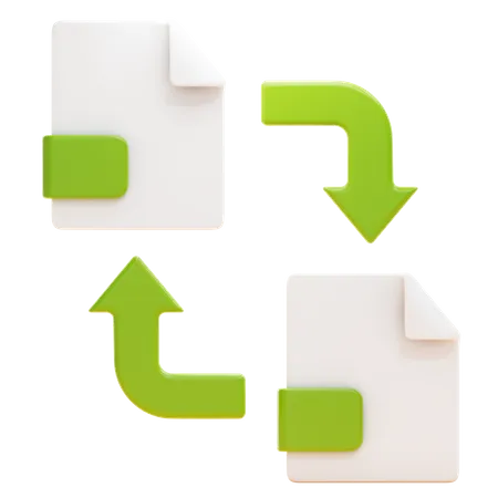 Transferencia de archivos  3D Icon