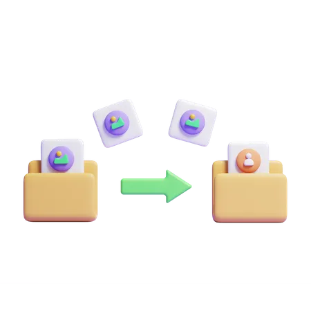 Transferencia de archivos  3D Icon