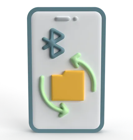 Transferencia de archivos por bluetooth  3D Icon