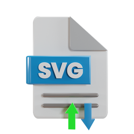 Transferencia de archivos svg  3D Icon