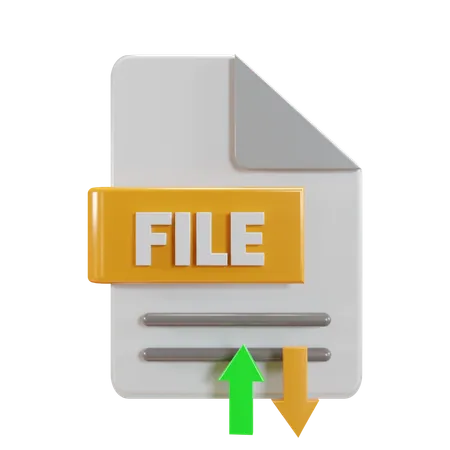 Transferência de arquivo  3D Icon