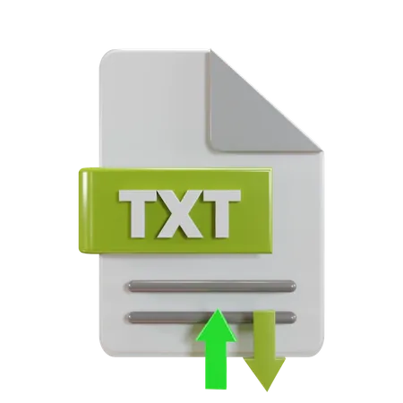 Transferência de arquivo txt  3D Icon