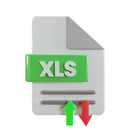 Transferência de arquivos xls  3D Icon