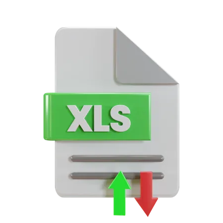 Transferência de arquivos xls  3D Icon