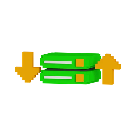 Transferencia de base de datos  3D Icon