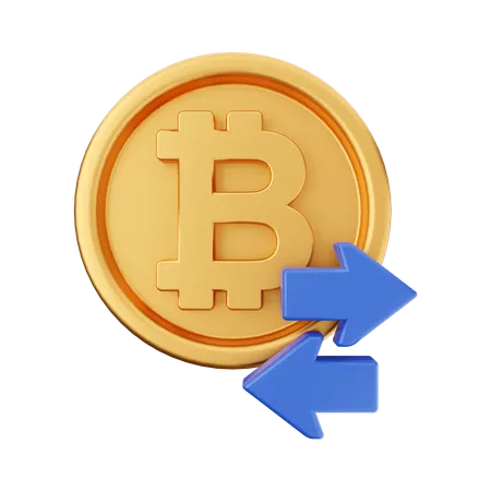 Transferência de bitcoins  3D Icon