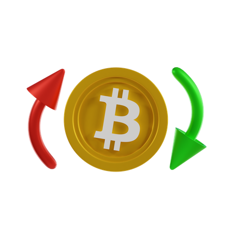 Transferência de bitcoins  3D Icon