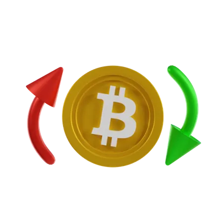 Transferência de bitcoins  3D Icon