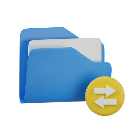 Transferencia de carpeta  3D Icon