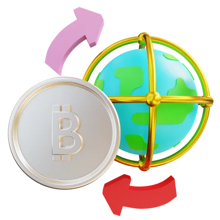 Transferência de criptomoeda  3D Icon