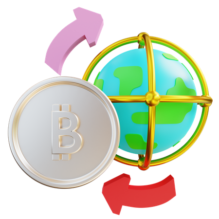 Transferencia de criptomonedas  3D Icon