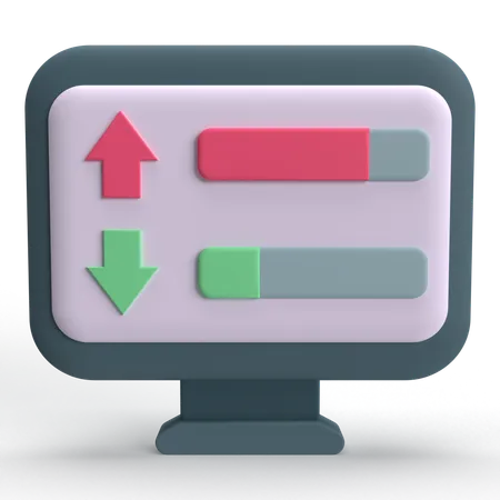 Transferência de dados  3D Icon