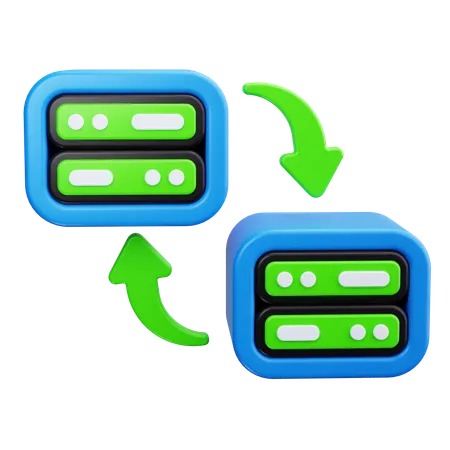 Transferência de dados  3D Icon