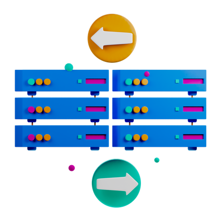 Transferência de dados  3D Icon