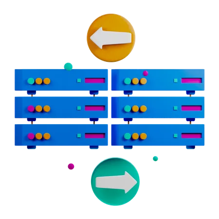 Transferência de dados  3D Icon