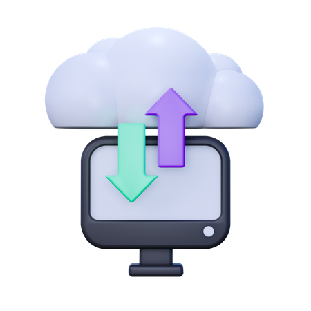 Transferência de dados  3D Icon