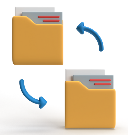 Transferência de dados  3D Icon