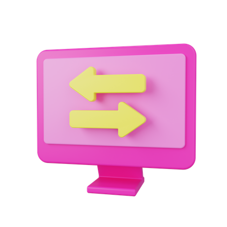 Transferência de dados on-line  3D Icon