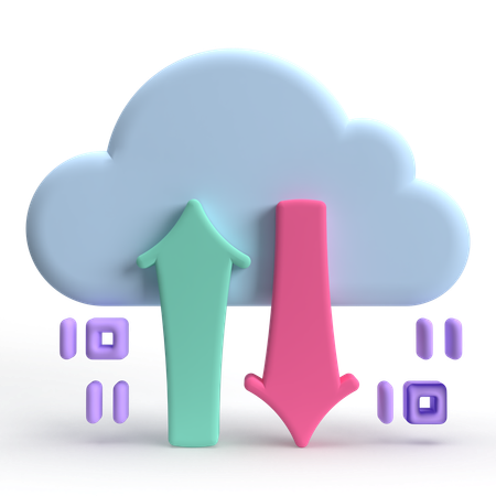 Transferencia de datos  3D Icon