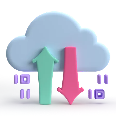 Transferencia de datos  3D Icon