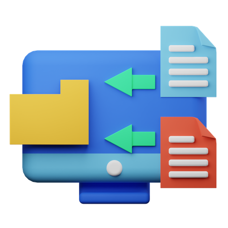 Transferencia de datos  3D Illustration