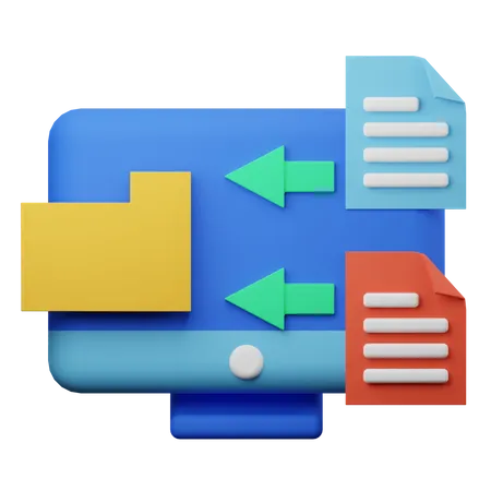 Transferencia de datos  3D Illustration