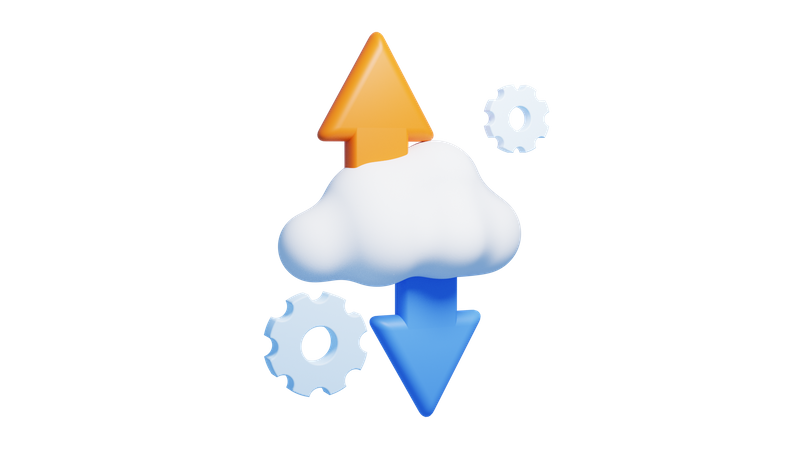 Transferencia de datos  3D Icon