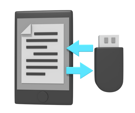 Transferencia de datos  3D Icon