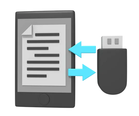 Transferencia de datos  3D Icon