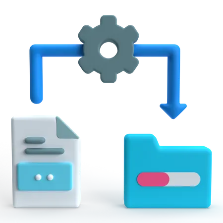 Transferencia de datos  3D Icon