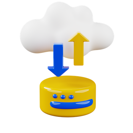 Transferencia de datos en la nube  3D Icon