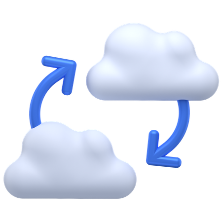 Transferencia de datos en la nube  3D Icon