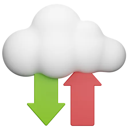 Transferencia de datos en la nube  3D Icon