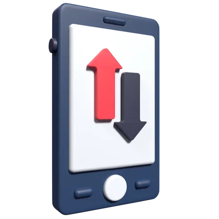 Transferencia de datos móviles  3D Icon