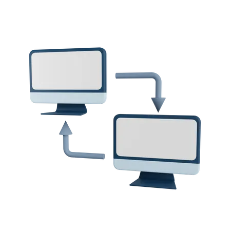 Transferencia de datos informáticos  3D Illustration