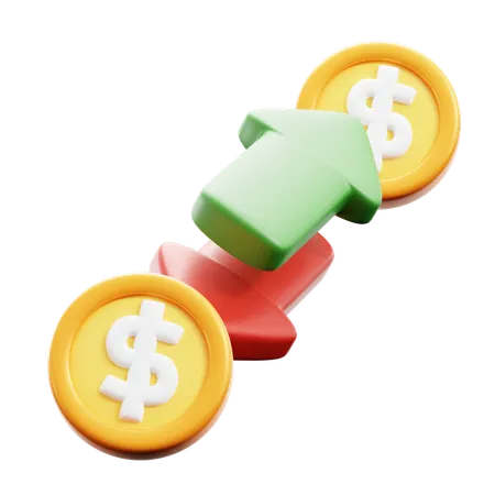 Transferencia de dinero  3D Icon